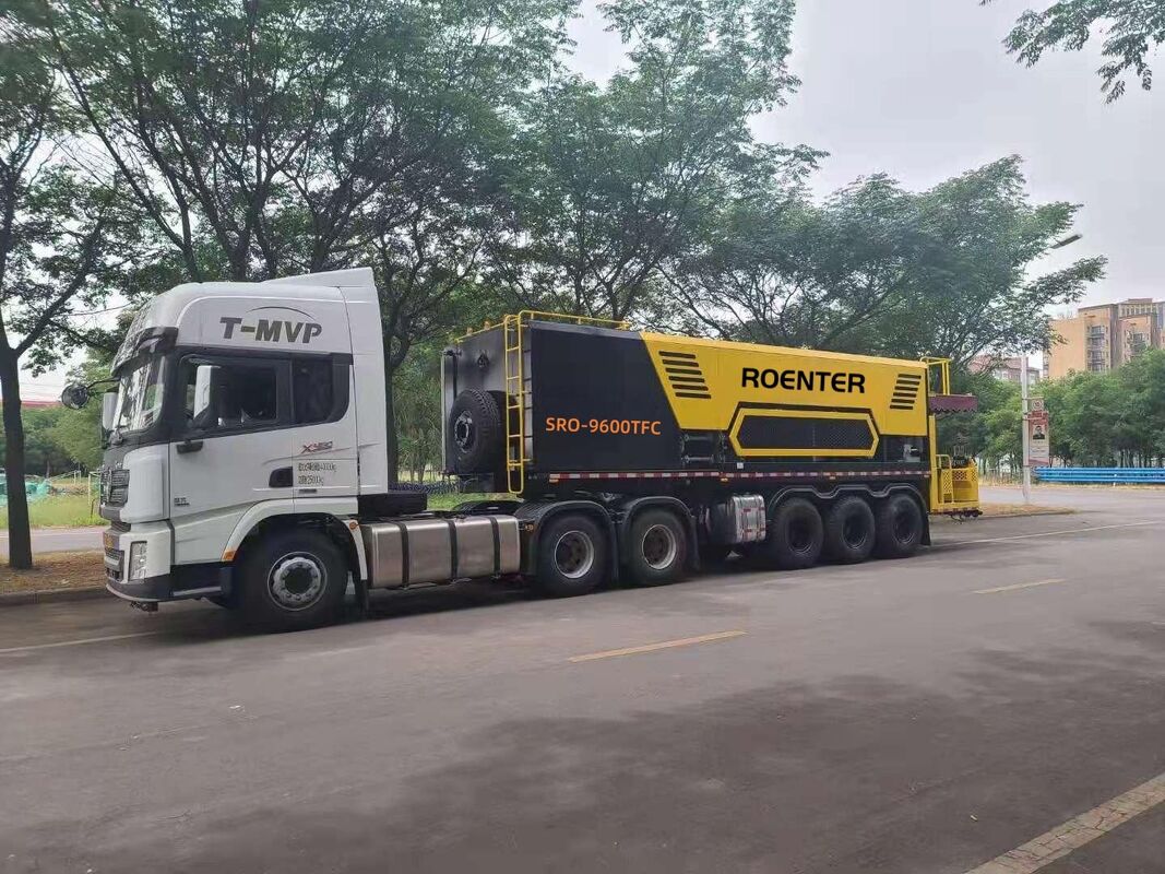 SRO-9600TFC loại xe kéo Máy dọc bề mặt vi mô thông minh, Máy dọc niêm phong bùn để bảo trì đường nhựa