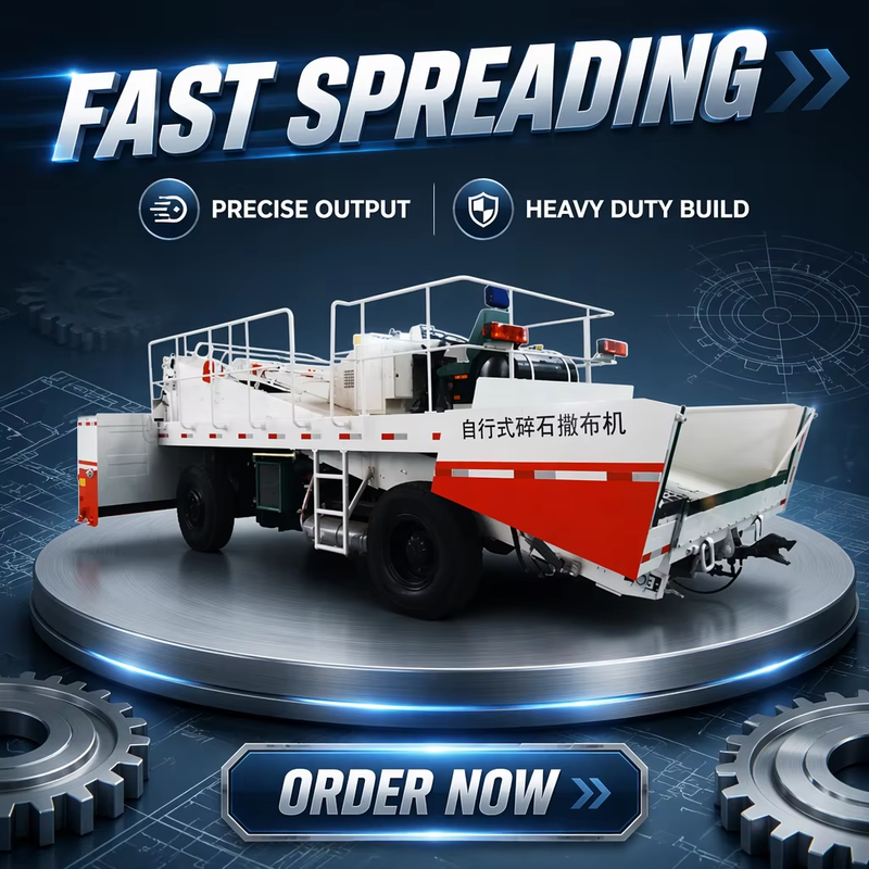 SS6000 Self-propelled Chip Sealer, 6m Stepless Adjustable Spreading Width Asphalt Chip Spreader cho bảo trì đường cao tốc