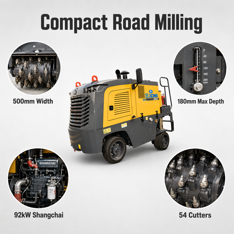 XM505 Máy xay vỉa hè đường nhựa Bảo trì đường Máy xay lạnh để sửa chữa đường cao tốc đô thị