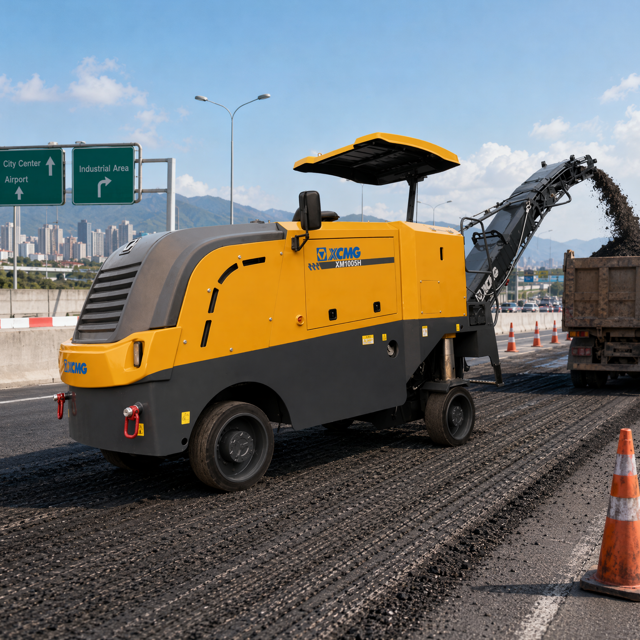 Máy phay nguội XM1005H, thiết bị phay đường nhựa rộng 1m cho bảo trì đường cao tốc