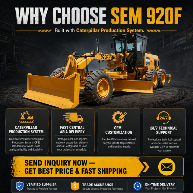 SEM920F F‑Series Xe Nâng Cấp Máy San, Động Cơ SDEC, Hệ Thống Thủy Lực Cảm Ứng Tải PPPC, Máy San Đường